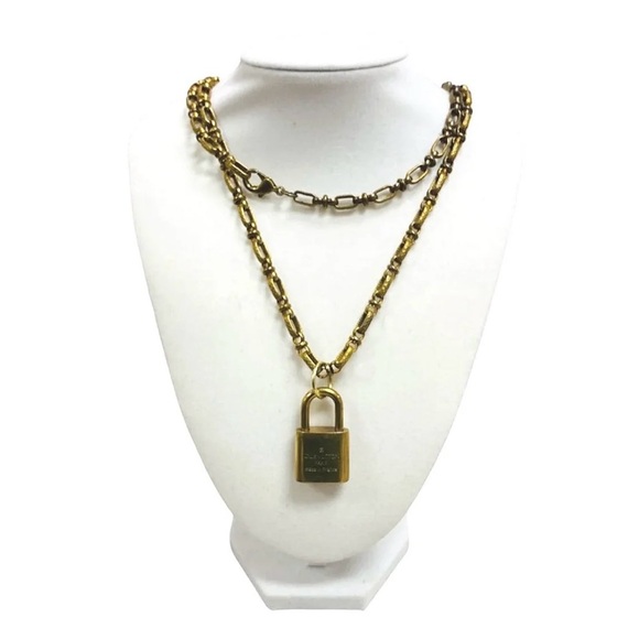Louis Vuitton Jewelry - 🌟Louis Vuitton Gold Padlock Necklace🌟 Women’s Jewelry-designer-celeb style🌟